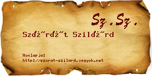 Szórát Szilárd névjegykártya